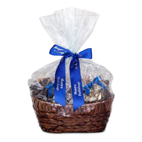 Silver color option for Gourmet Gift Basket With Assorted Candy And Chocolate