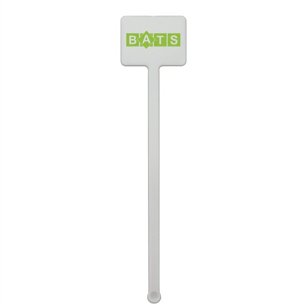 White color option for 5.75" Rectangle Plastic Drink Stirrer   Colored