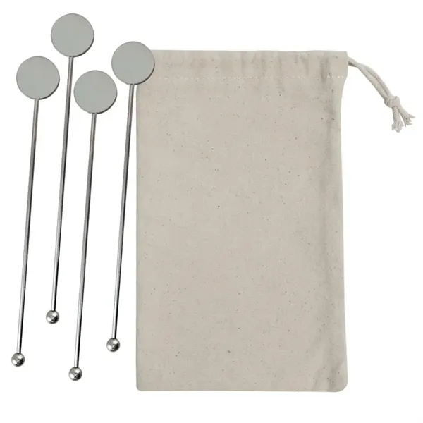 Silver color option for Stainless Steel Cocktail Stirrers Set