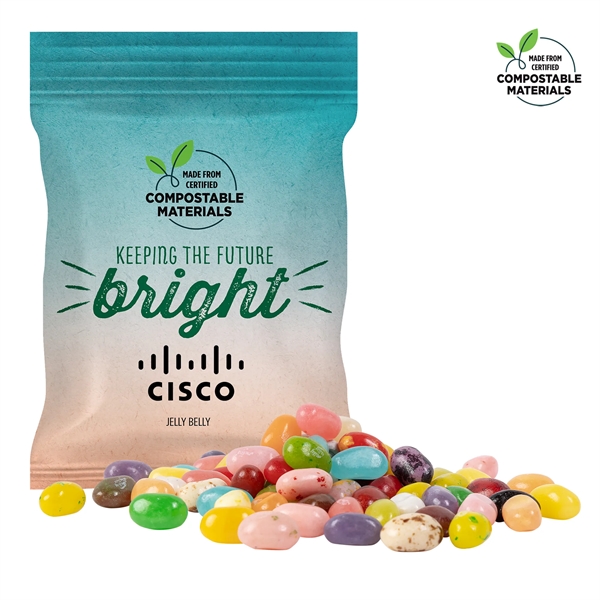 White color option for 2oz. Eco Digibag, Compostable & Full Color, Jelly Belly