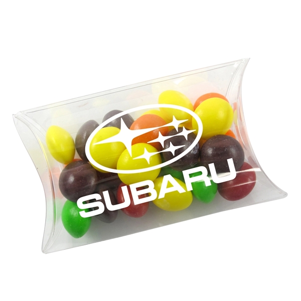 Clear color option for Small Pillow Acetate Box With Skittles® Candies