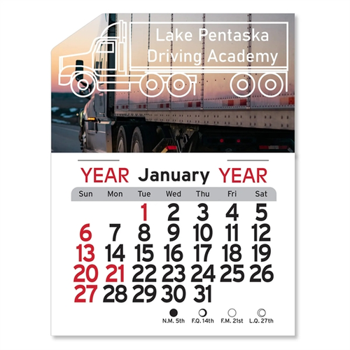 Main photo of Adhesive Peel N Stick® Calendar   Semi Truck