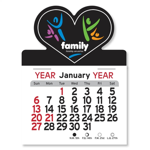 Photo of Adhesive Peel N Stick® Calendar   Heart
