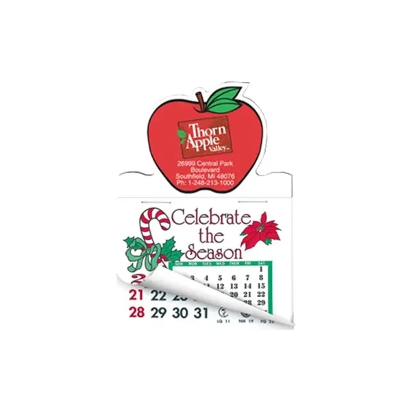 Multi Color color option for Apple Shape Calendar Pad Sticker With Tear Away Calendar