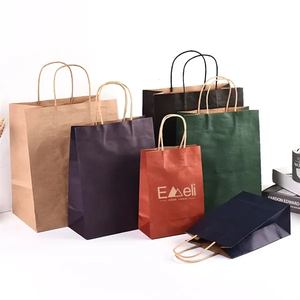 Photo of Colorful Kraft Paper Takeout Tote Bag