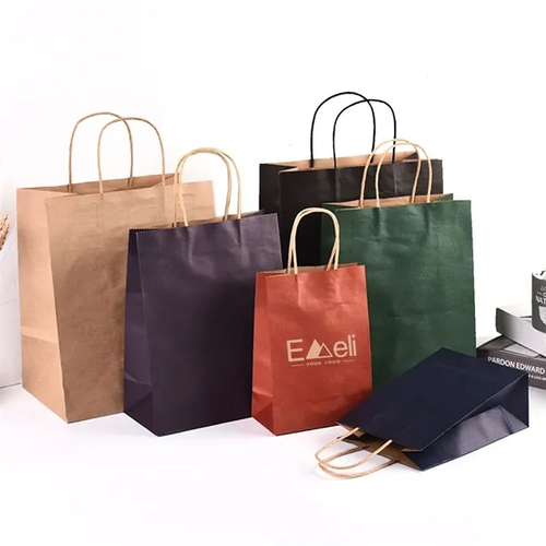 Main photo of Colorful Kraft Paper Takeout Tote Bag