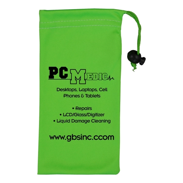Lime color option for Clean N Carry Microfiber Drawstring Pouch For Cell Phones