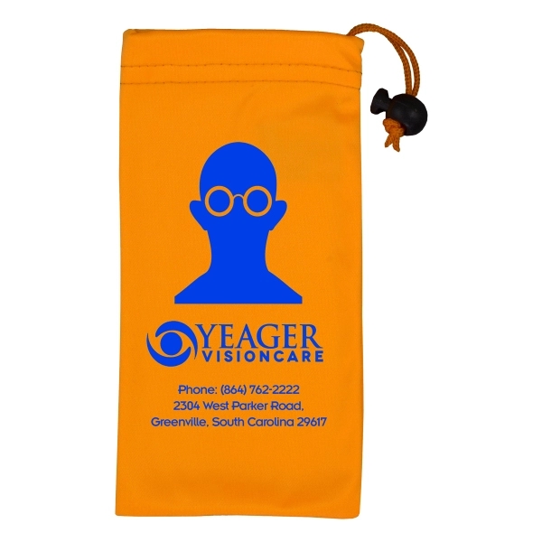 Orange color option for Clean N Carry Microfiber Drawstring Pouch For Cell Phones