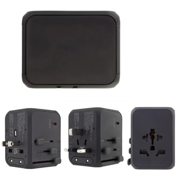 Black color option for 33 W Universal Travel Adapter With Type C
