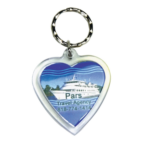 Main photo of Clearance Item! Heart Clear Acrylic Keyring