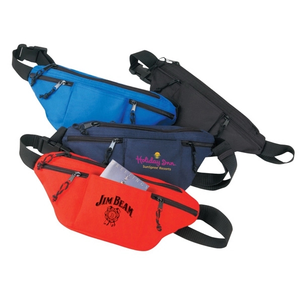 Red color option for Fanny Pack With 4 Zipper Pockets