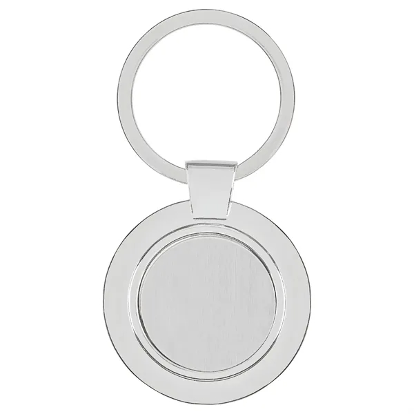 Silver color option for Sterling Silver Plated Circle Keyring