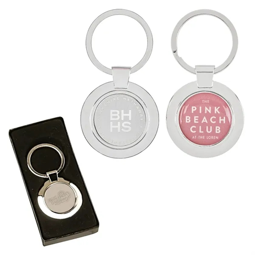 Main photo of Sterling Silver Plated Circle Keyring