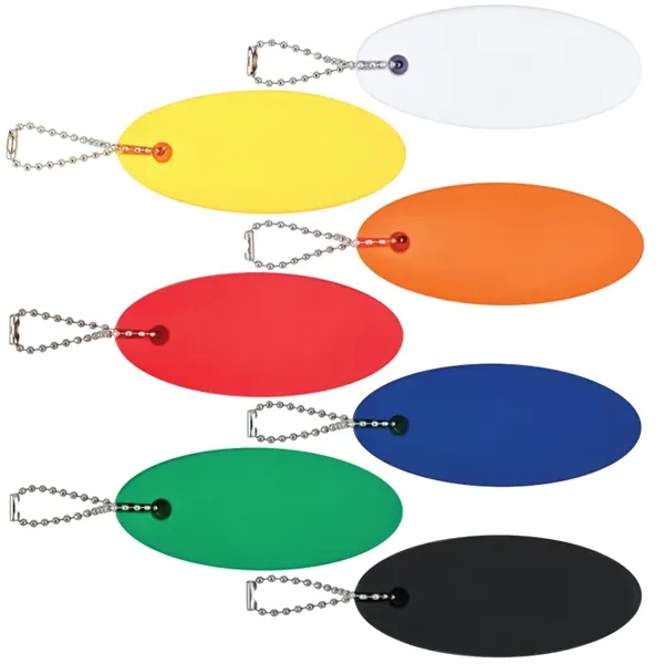 Black color option for Oval Soft Floater Keychain