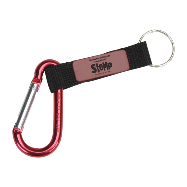 Pink color option for Anodized Carabiner With Tag Keyring