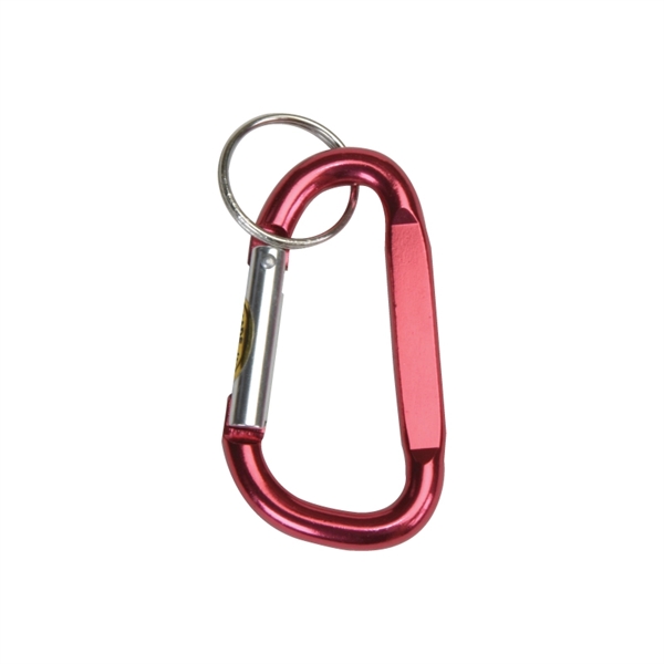 Red color option for Anodized Aluminum Carabiner Keyring