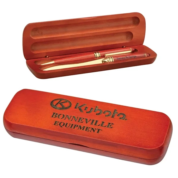 Rosewood color option for Rosewood Case With Pen And Letter Opener Gift Set