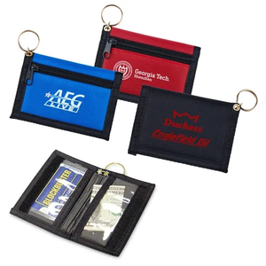 Photo of Nylon Keyring Wallet With Clear And Exterior Pockets