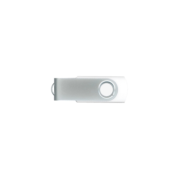 White color option for Steel Swiveling Usb Flash Drive (1 Gb   32 Gb+)