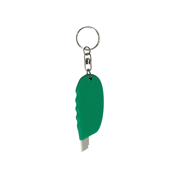 Green color option for Mini Blade Box Cutter Knife W/Grip Handle Keyring