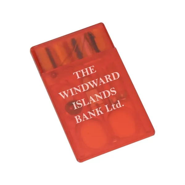 Translucent Red color option for Clearance! Full Mini Sewing Kit With Sleeve