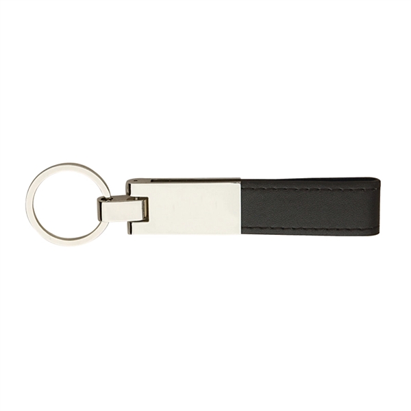 Black color option for Leather And Silver Keyring