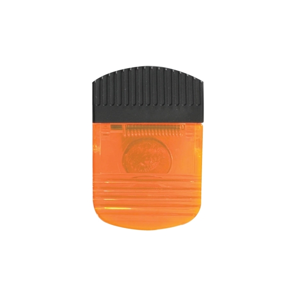 Orange color option for Jumbo Spring Loaded Magnetic Memo Clip W/Rubber Grip