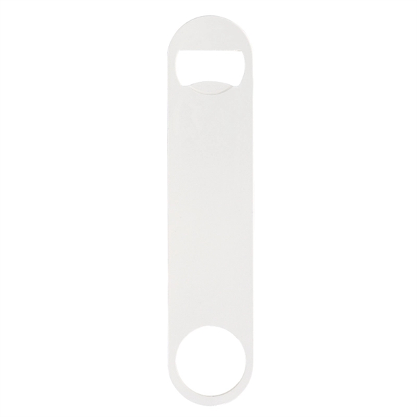 White color option for Paddle Style Powder Coated Steel Bottle Opener
