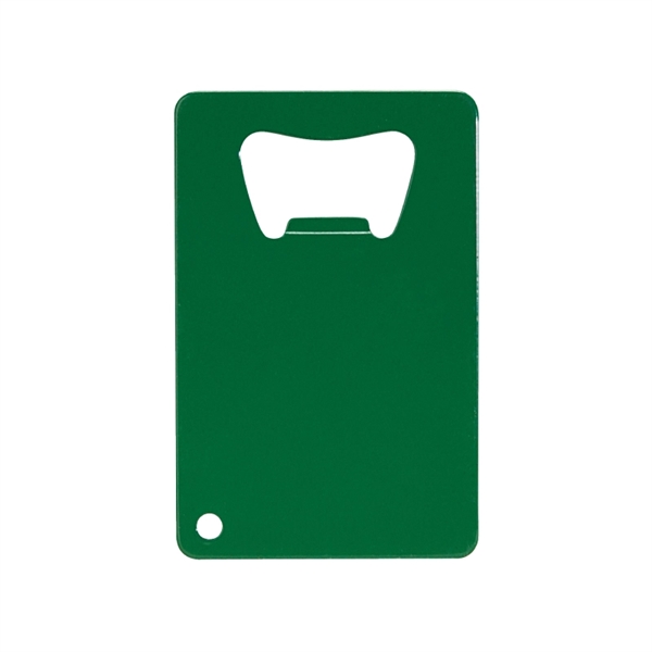 Green color option for Credit Card Powder Coated Bottle Opener