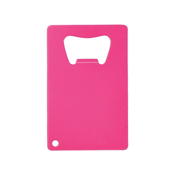Pink color option for Credit Card Powder Coated Bottle Opener