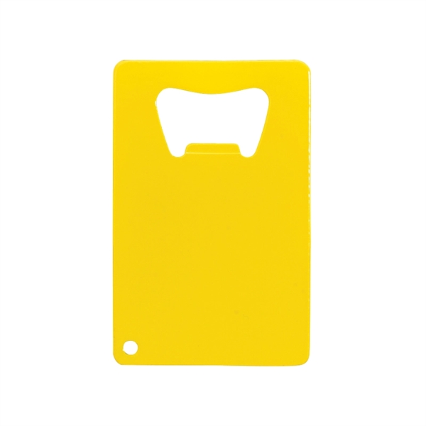 Yellow color option for Credit Card Powder Coated Bottle Opener