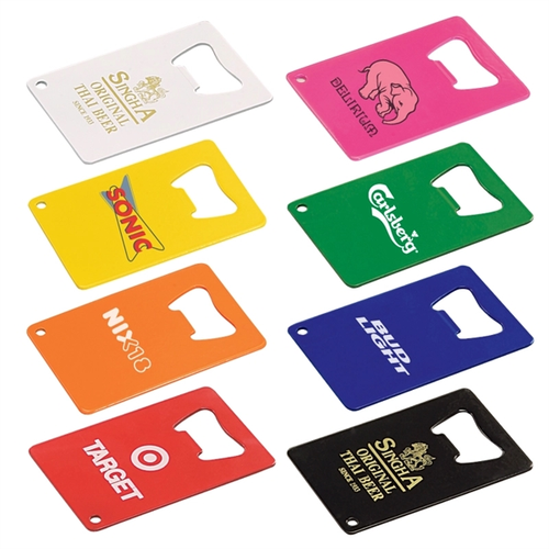 Main photo of Credit Card Powder Coated Bottle Opener