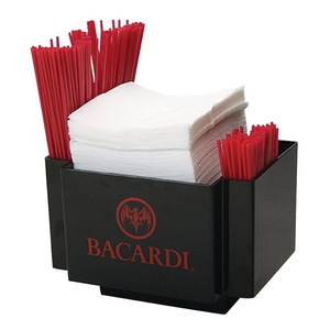 Photo of Napkin Caddy / Holder With 2 Side Straw Pockets