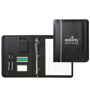 Photo of Leatherette Zippered Binder Padfolio
