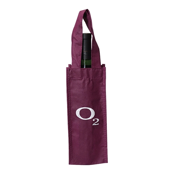Burgundy color option for Polypropylene Single Wine Bottle Tote Bag