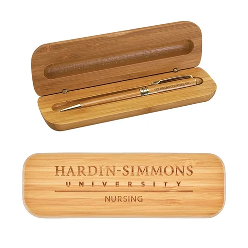Main photo of Bamboo Case With Pen Gift Set