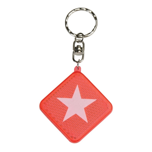 Photo of Clearance! Square Diamond Red Reflector Keyring