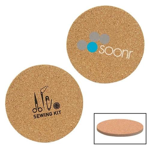 Main photo of Cork And Fiberboard Round Beverage Coaster