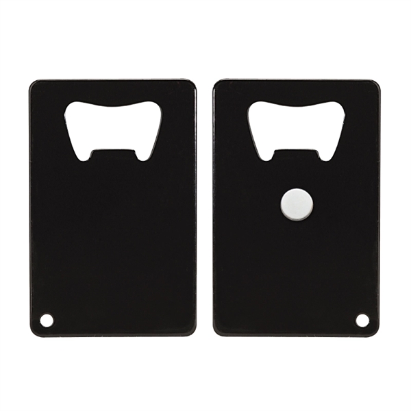 Black color option for Credit Card Bottle Opener W/ Magnet