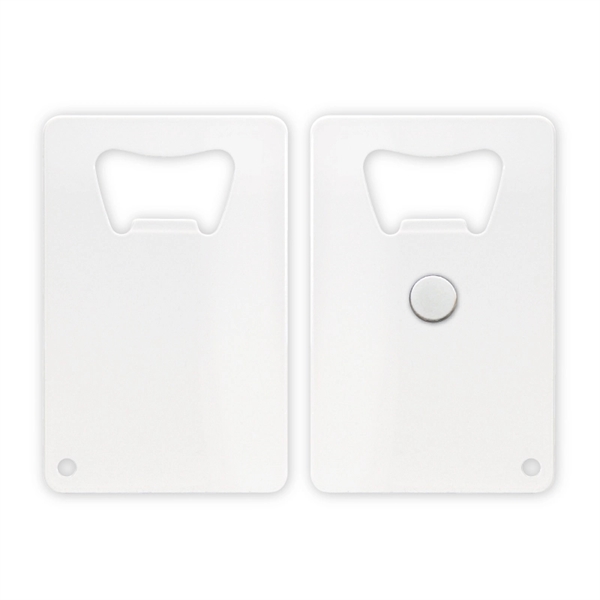 White color option for Credit Card Bottle Opener W/ Magnet