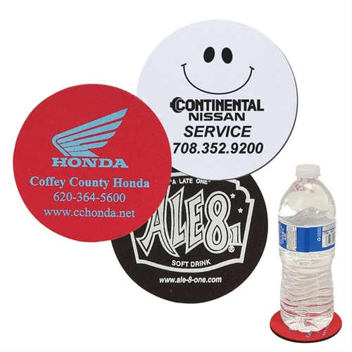 Main photo of Round Soft Rubber & Jersey Skid Resistant Neoprene Coaster