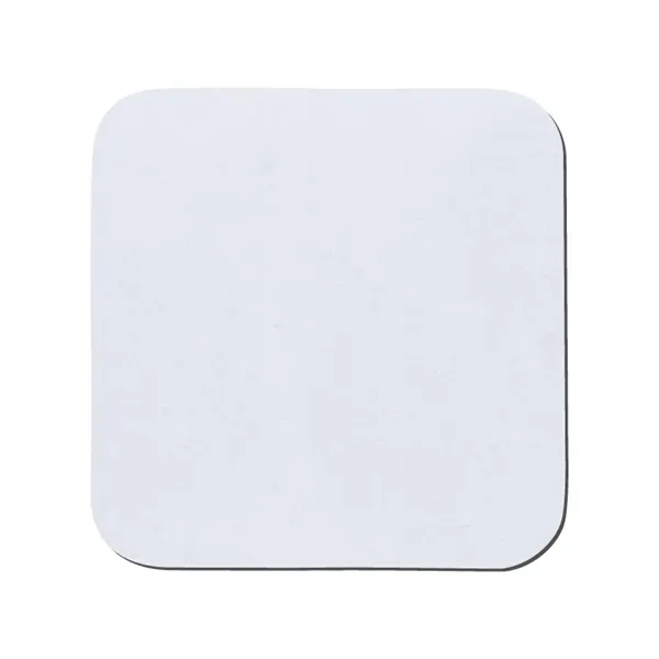 White color option for Square Soft Rubber & Jersey Skid Resistant Neoprene Coaster
