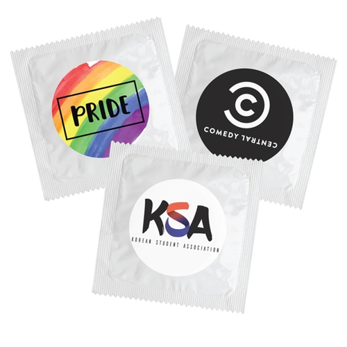 Main photo of Individual Condom W/ Round 4 Color Process Printing Decal