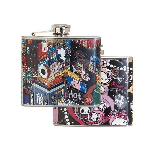 Main photo of 5 Oz. Stainless Steel Hip Flask W/ Full Wrap 4 Color Process