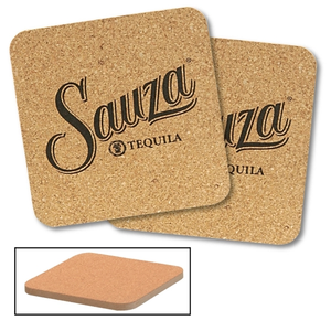 Photo of Square Cork And Fiberboard Round Beverage Coaster