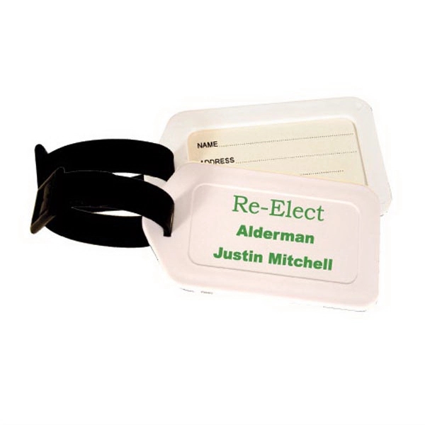 White color option for Rectangle Luggage Tag