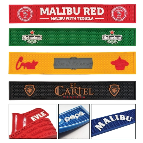 Photo of Heavy Duty Vinyl Bar Counter Rail Mat   4 1/2" X 20"