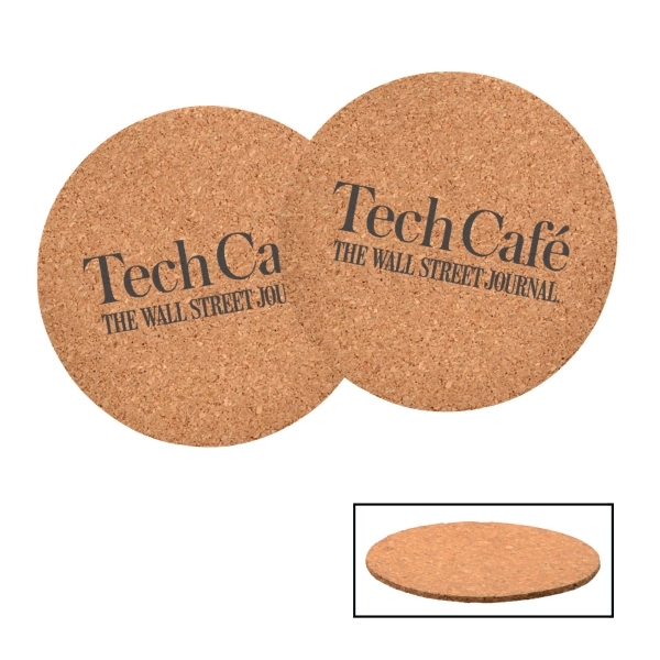 Cork color option for Round Cork Beverage Coaster