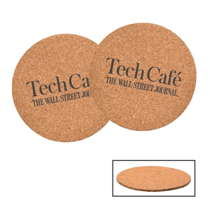Photo of Round Cork Beverage Coaster