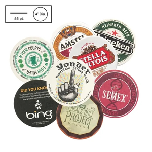 Photo of 4" Circle Medium Weight (70 Pt) Pulpboard Coaster